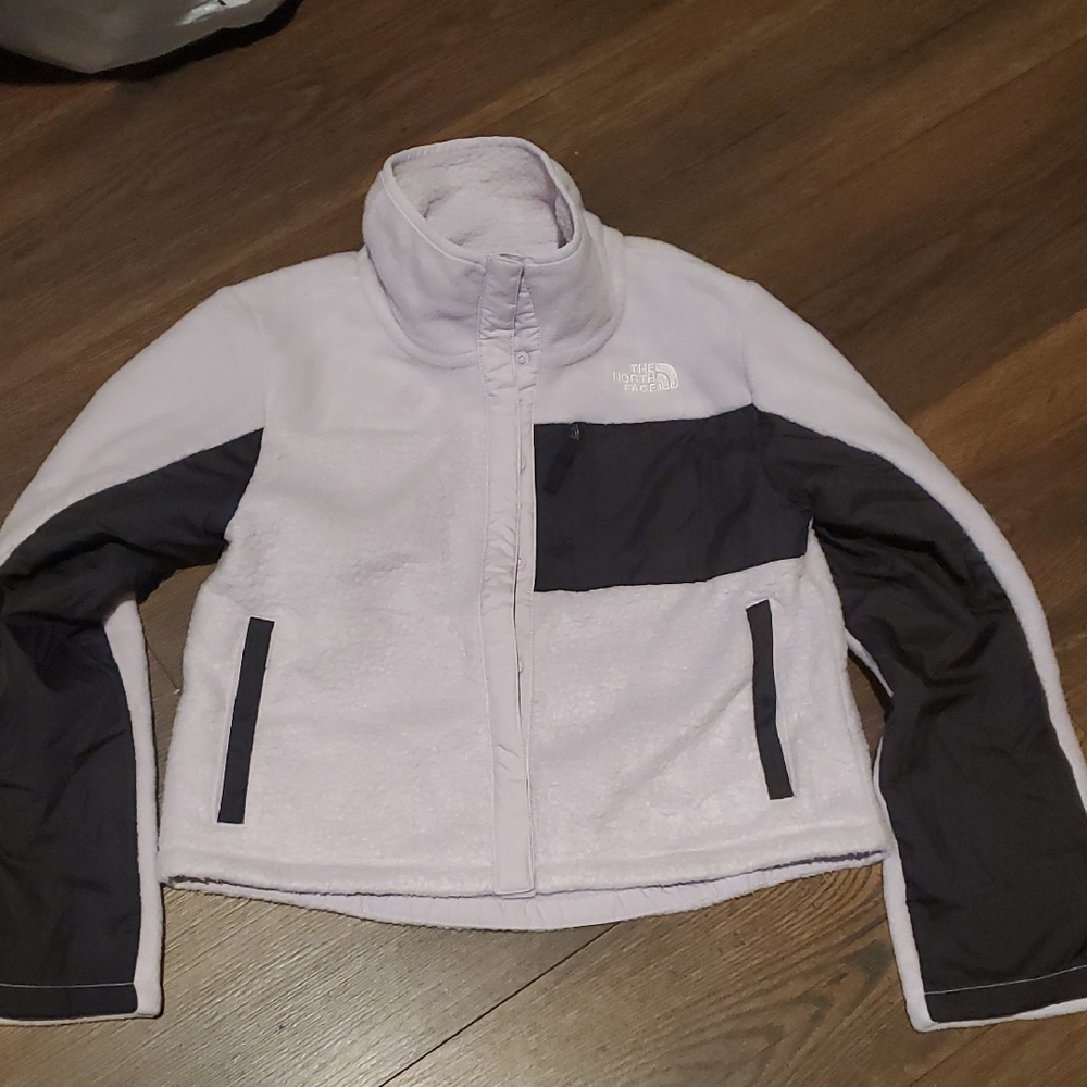 The North Face Lavender and Black Fleece Jacket Girls XL